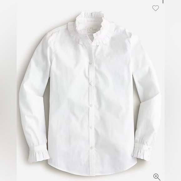 J.Crew Classic-fit ruffleneck shirt, 8 - Picture 1 of 5